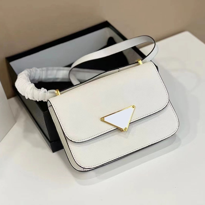 

Bag Designer Shoulder Luxury Purse Brand Handbag Triangle Message Bags Genuine Leather Cluth Crossbody Original Cattlehide Saffiano Flap Fashion Size 22x14cm, Pink 15x10cm