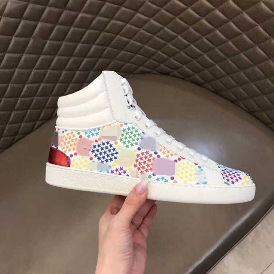 

2023 casual men designer shoes rainbow letter printed black white Luxury basketball Mens shoe streetwear fast ship mikjky0000001