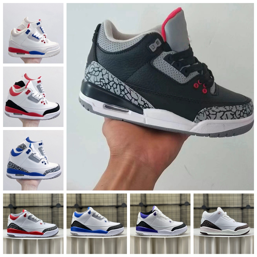 

2023 j3s Designers Shoe Kids Shoes 3 toddler Toddler tennis Children Sneakers baby Girls And Boys Black White Child basketball Outdoors Sports size 24-35, As picture