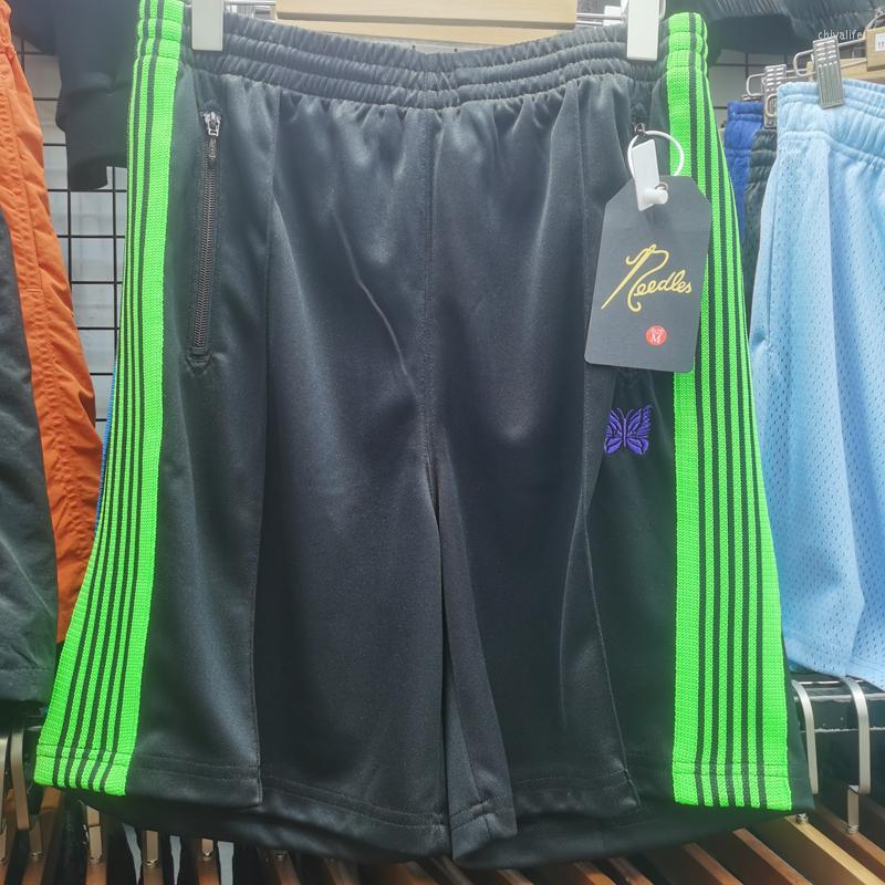 

Men' Shorts Real Pos Multicolor Needles High Quality Embroidery Butterfly AWGE Track Half Pants For Men Women