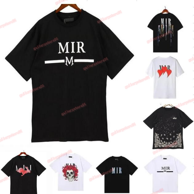 

Mens T Shirt Designer Tshirt Limited Edition Couples Tees Street Wear Summer Fashion Brand Amiris Shirt Splash-ink Letter Print Short Sleeve Casual Loose Crewneck, E111