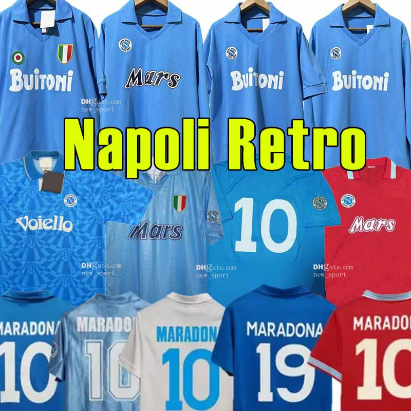 

Diego Maradona ssc Napoli Retro Soccer Jerseys 1986 1987 1988 1989 1990 1991 1993 Coppa Italia Vintage Calcio Classic Napule football shirt, 87-88
