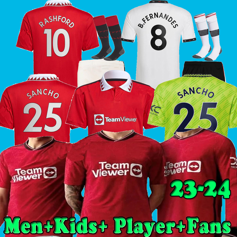 

SANCHO 22 23 24 soccer jerseys Antony Martinez RASHFORD Casemiro 2023 2024 Training football shirt fans player MANS UTDs MARTIAL B. FERNANDES MANCHESTERS men kids kit, 22 23 away