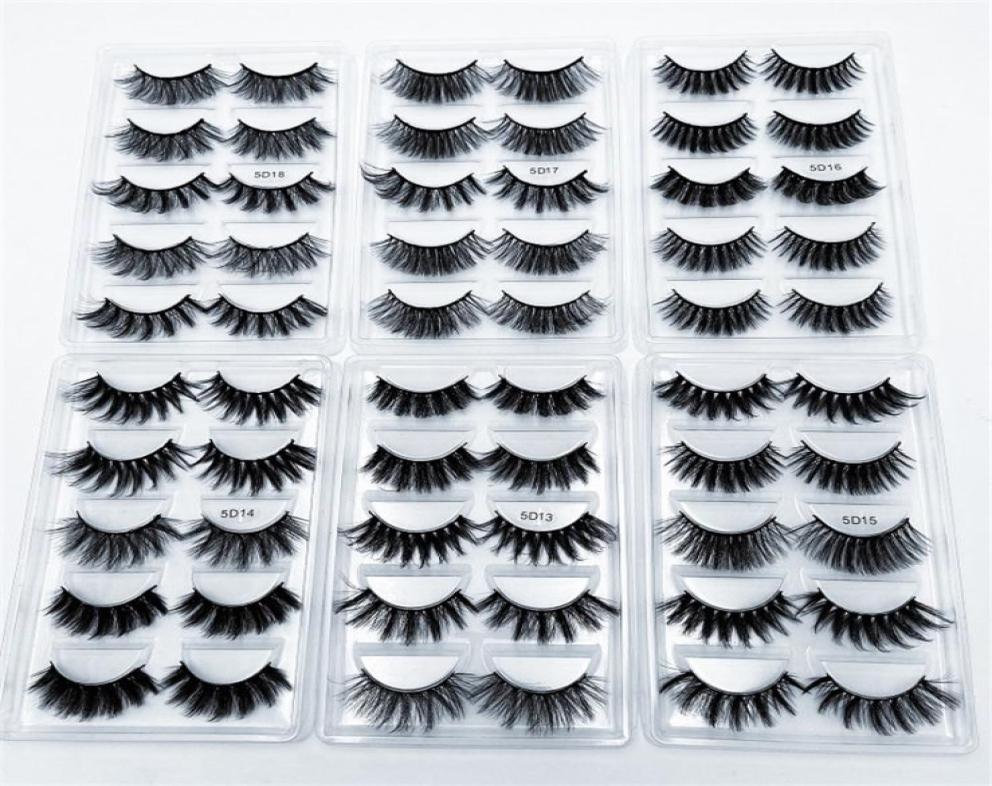 

NEW 5 Pairs Faux 3D Mink Eyelashes Handmade False Eyelash Wispy Fluffy Long Faux Mink Lashes Natural Eye Makeup Christmas Gifts5908164