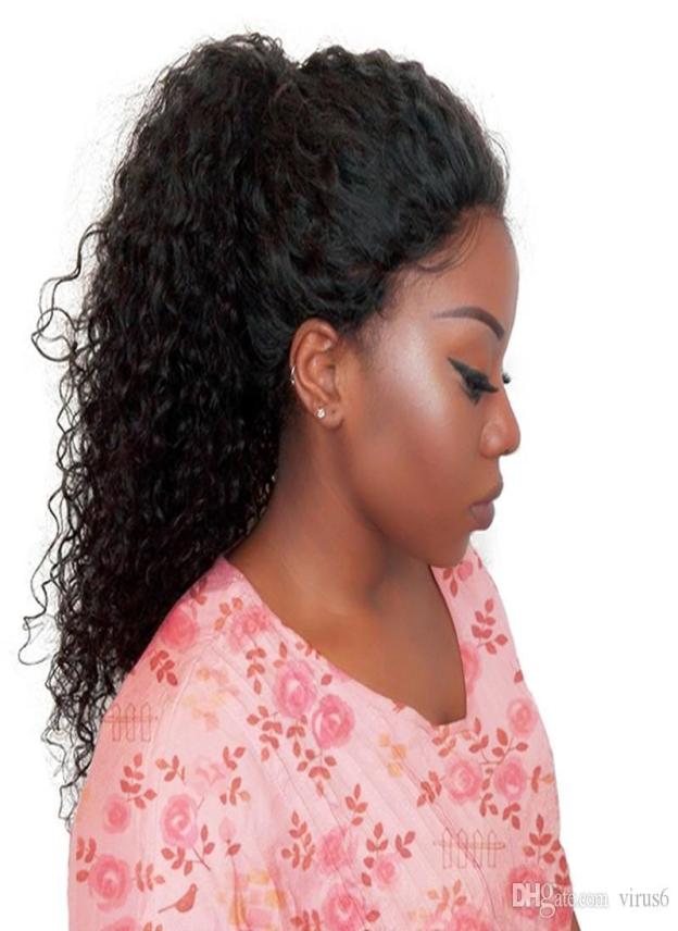 

250 Density Lace Front Human Hair Wigs For Women Natural Black Curly Lace Front Wig Pre Plucked Frontal Brazilian Wig Remy2220034, Natural color