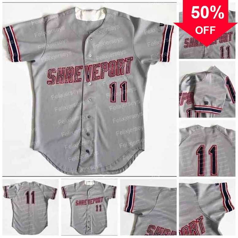 

Xflsp GlnC202 Shreveport Captains MiLB Class AA Texas League Wilson Game Baseball Jersey Double Stitched Name and Number High Quailty, Grey