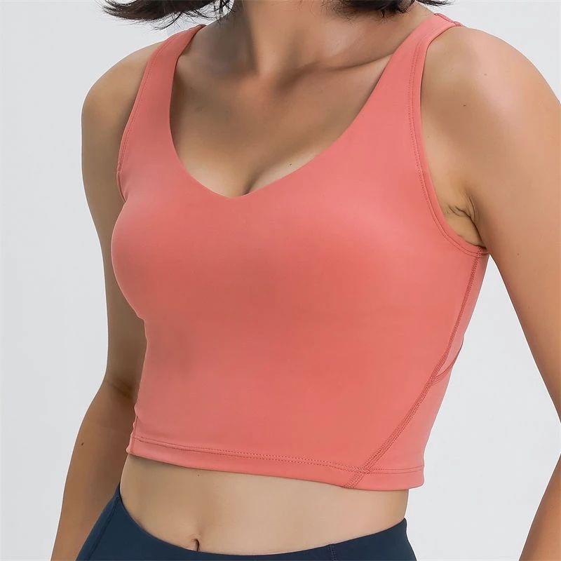 Women's Yoga Bra Summer U-shaped No Steel Ring Built-in Chest Pad Sports Bra for Women Gym Sleeveless Fitness Yoga Fashion Tank Top Bras-image-873148982