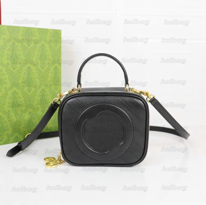 

744434 BLONDIE TOP HANDLE BAG Round Interlocking G Handbag Leather Patch Camera Bag Double zipper Adjustable shoulder strap Womens Luxurys Designer Handbag, #1