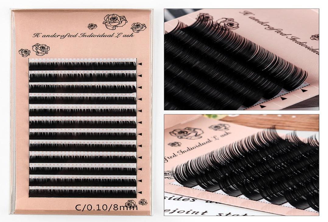 

SHIDISHANGPIN Fake Eyelashes Individual False Lashes C D Curl Black Volume Eyelashes Extension Supplies Beauty Salon Use4796461