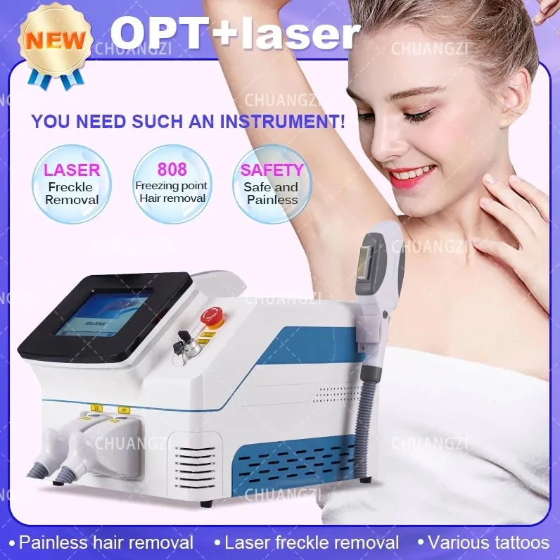 

2023 New Diode Laser Painless Hair Removal Machine 2 In1 Q Switch Tattoo 755 808 1064 Portable RF Equipment