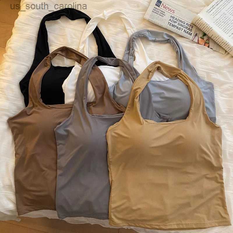 

Camis Summer Spaghetti Strap Womens Tanks and Camis Sexy Skinny Slim Tank Top Womans Almighty Csual Crop Tops for Women Dropshipping L230522, Light grey