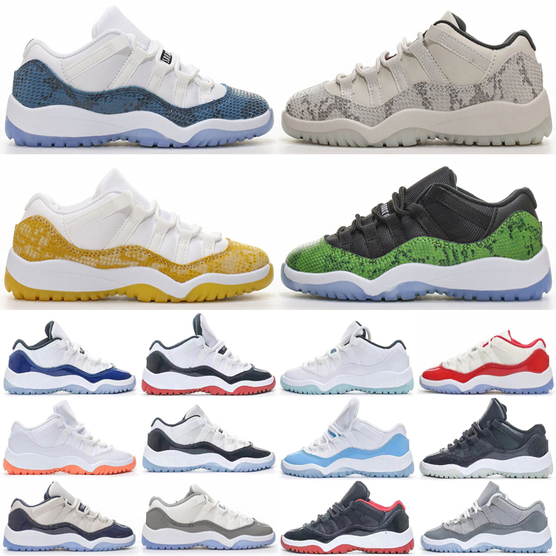 

Jumpman 11 Low Kids Basketball Shoes Cherry 11s High Cool Gray Cement Grey Cherry Snake Skin Yellow Jubilee 25th Velvet Infants Toddler Childrens Size 25-35, As photo 6