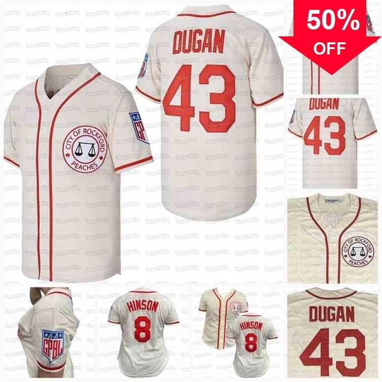 

Xflsp GlaC202 8 Dottie Hinson Jersey Jimmy Dugan City of Rockford Peaches A League of Their Own Movie Baseball Jersey, Cream womens s-2xl