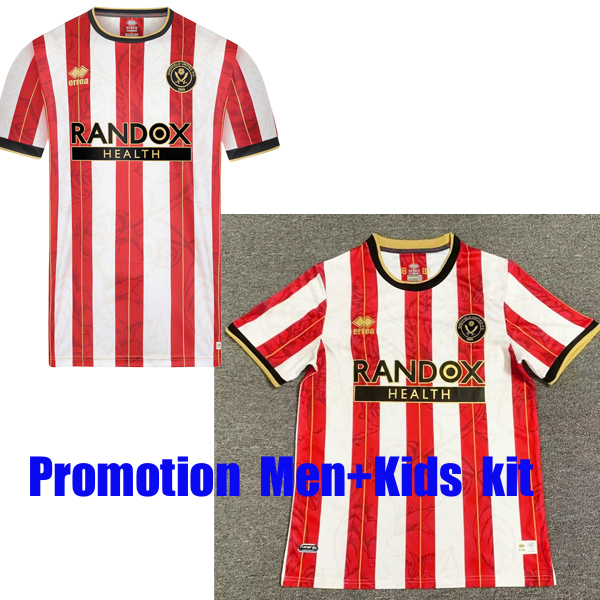 

SHEFFIELD PROMOTION home away soccer jerseys Sander Berge UNITED John Egan Rhian Brewster SHARP men kids football shirt, Third