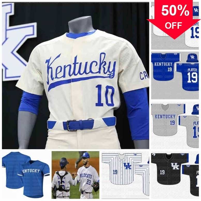 

Xflsp GlaA3740 Mens Custom NCAA Kentucky Wildcats Baseball Jersey Zeke Lewis Justin Olson Brett Marshall Kyle Music Jake Thompson Austin Schultz UK Jersey, Blue9 as picture