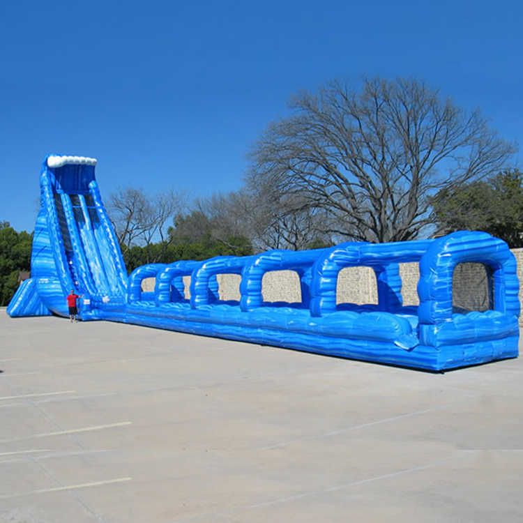 

13x4x5.5mH Palm Tree Double Lane Commercial Adult Inflatable Water Slides With Pool