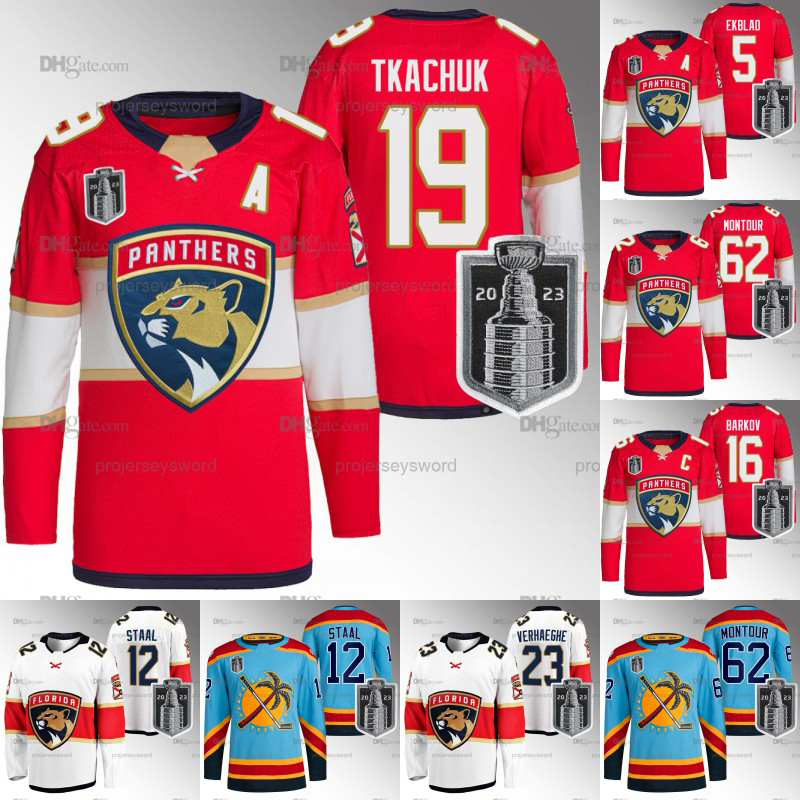 

Florida #19 Matthew Tkachuk Panthers 2023 Stanley Cup Finals Jerseys Aleksander Barkov Sergei Bobrovsky Eric Staal Brandon Montour Brandon Montour Sam Bennett, Mens blue s-xxxl