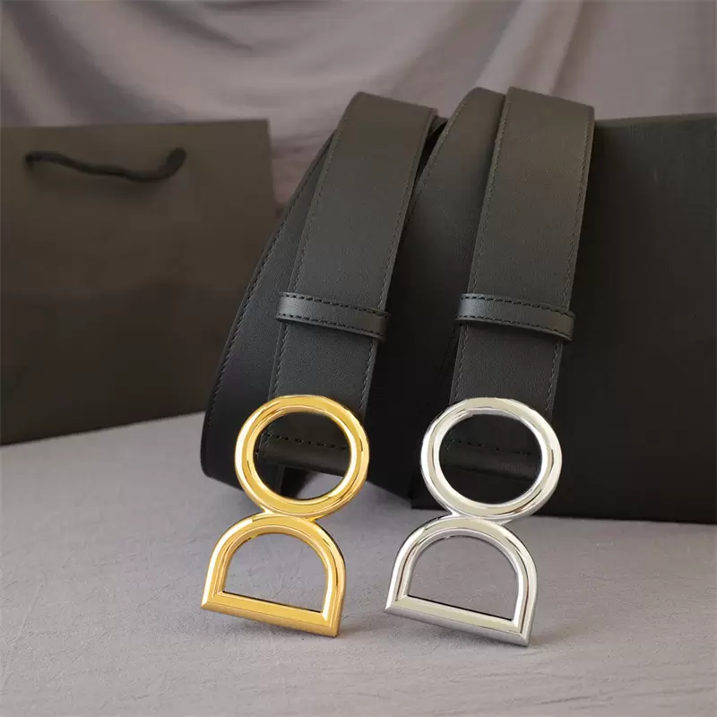 

Belt for Women Genuine Leather 3cm Width High Quality Men Designer Belts D Buckle imstrong Womens Waistband Cintura Ceintures 2306033BF, Gold