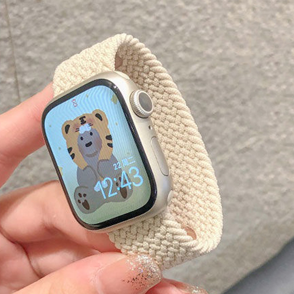 

Braided Strap Compatible with Apple Watch Bands 49mm 4541mm 4440mm 4238mm Elastic Solo Loop Sport Bands for iWatch Series 8 7 65577631