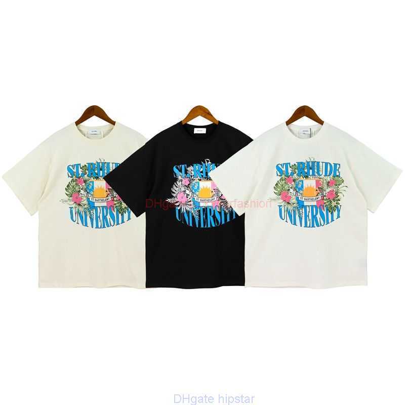 

Designer Fashion Clothing Tees Tshirt High Street Rhude Summer New Simple Letter Printing Casual Loose Couple Round Neck Short Sleeve Tshirt Pure Cotton Cotton Stre