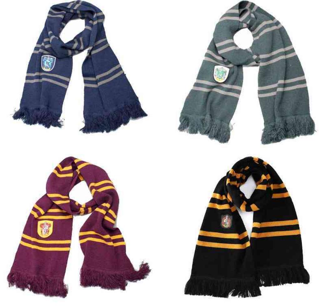 

Magic School Slytherin Ravenclaw Hufflepuff Scarf Embroidery Patch Wizard College Neckerchief Cosplay1868268