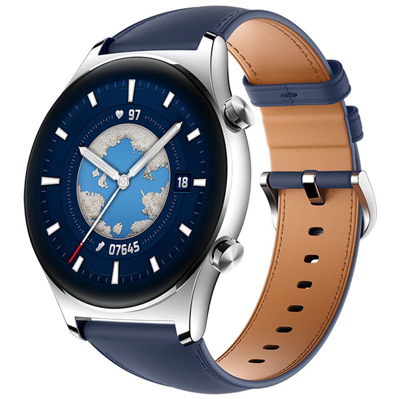 

Honor Smart Watch GS 3 GS3 device with GPS blood oxygen monitoring and dual frequency 1.43 inch AMOLED screen GPS and Bluetooth