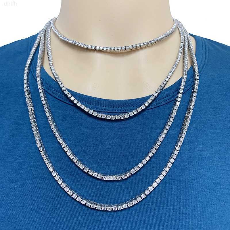 

Mens Hot Sell Ready to Ship Stock One Row 3mm Cubic Zirconia Stainless Steel Cztennis Chain