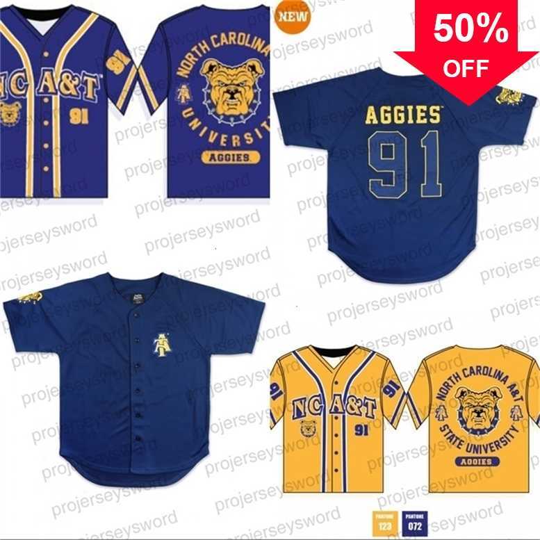 

Xflsp GlaMit Mens North Carolina A&T University Baseball Jersey Custom Any Name Number Stitched College Apparel Big & Tall, Light blue