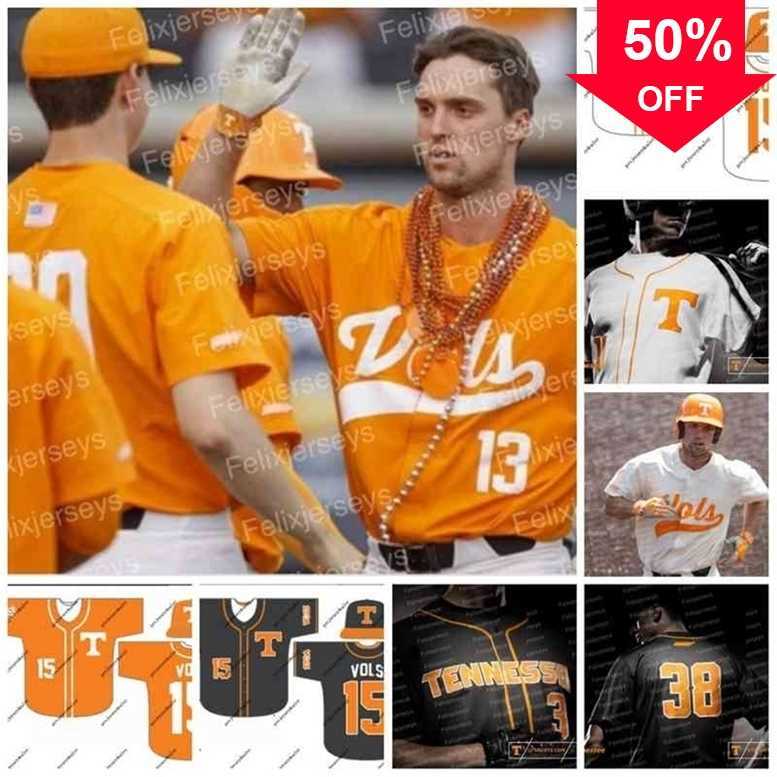 

Xflsp GlaC202 Custom Tennessee Volunteers Baseball Jersey Women Youth Men WhiteDouble Stitched Name and Number, White3