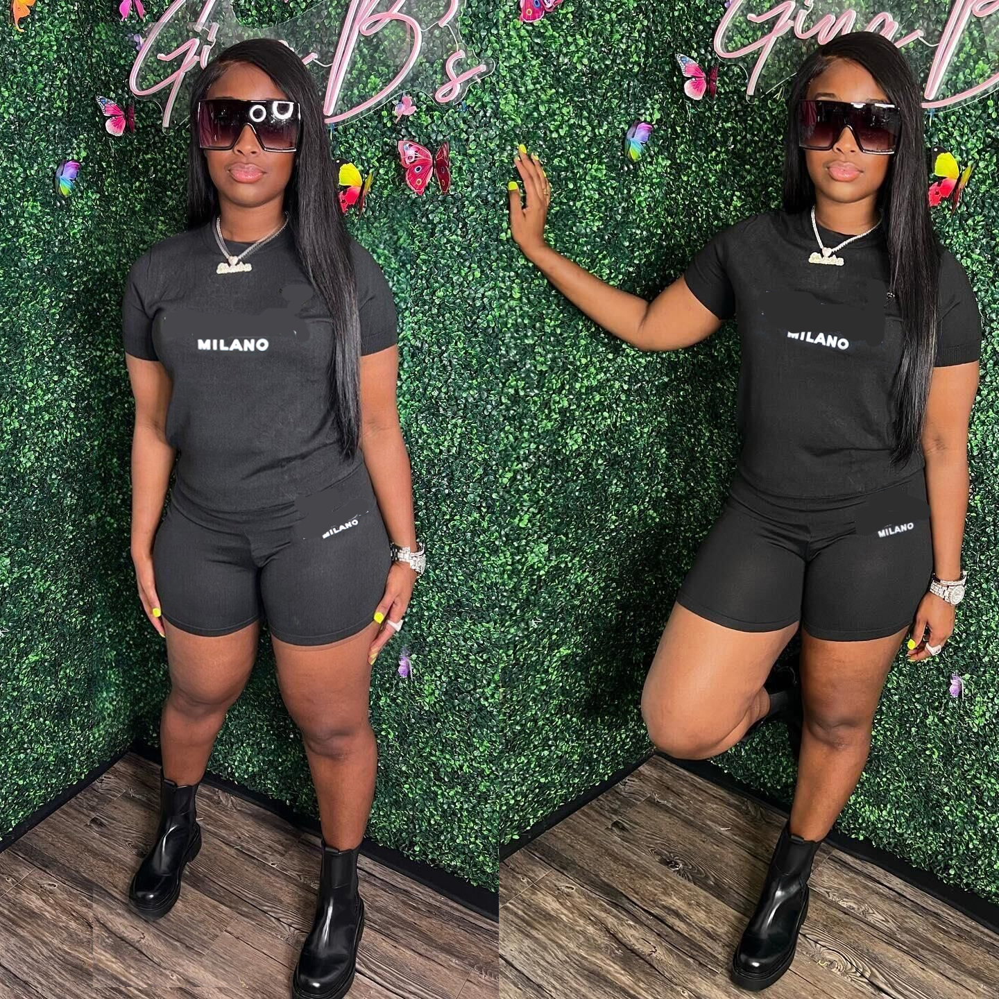 

Skims Tracksuit Women Baddie Two Piece Set 2 Piece Biker Short Sets Juicy Designer Clothing Summer Sports Outfits for woman New In Matching Sets, Pink