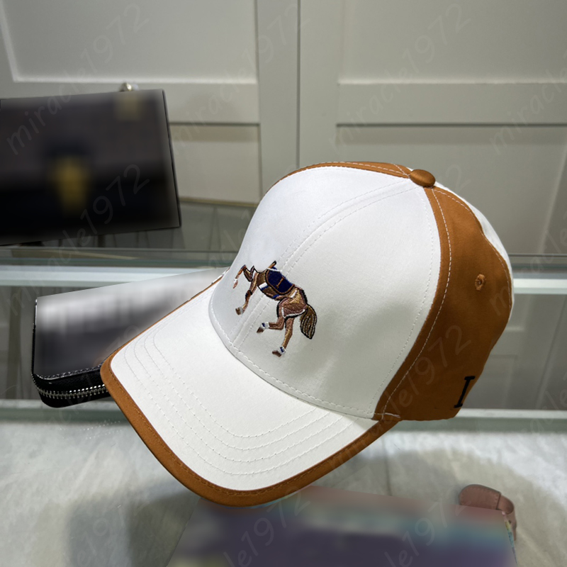 

Mens Fashion Street Caps Designer Baseball Cap For Women Sports Hats Luxury Brand Horse Embroidery Beanie H Casquette Summer Sunhat 2023 New, Black