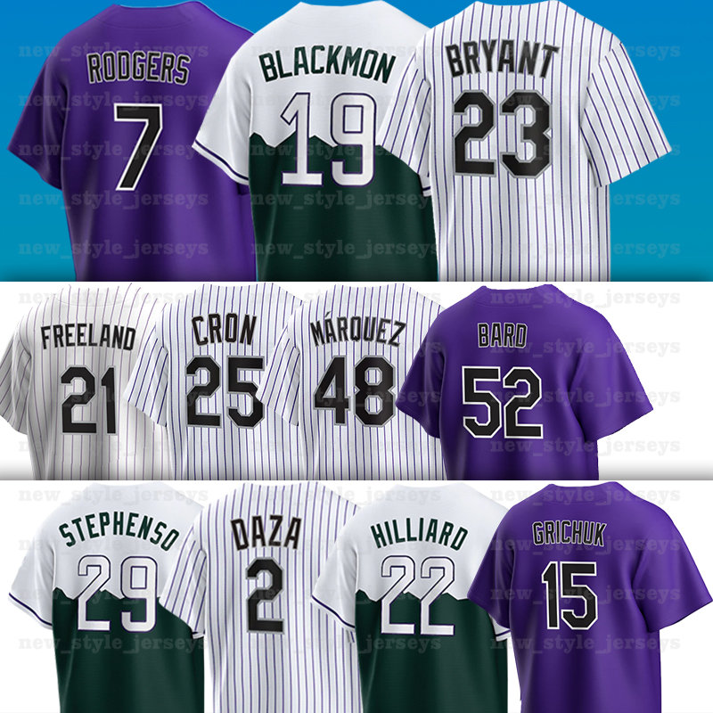 

19 Charlie Blackmon Baseball Jerseys Colorados Brendan Rodgers German Marquez Rockies Kris Bryant Kyle Freeland C.J. Cron Daniel Bard Brenton Doyle Harold Castro, Men(luoji )