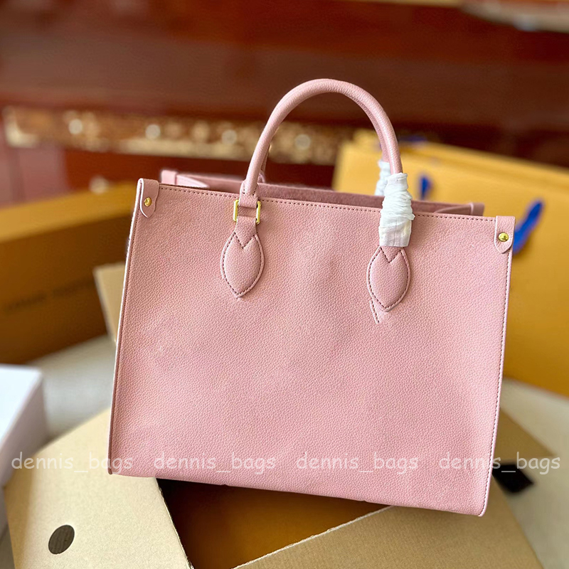 

35cm Women Designer Handbags ONTHEGO Totes Bag Crossbody Bags Summer Gradient Color Large-capacity Mommy Shopping Bag Fashion Sakura Pink Shoulder Purse Embossing