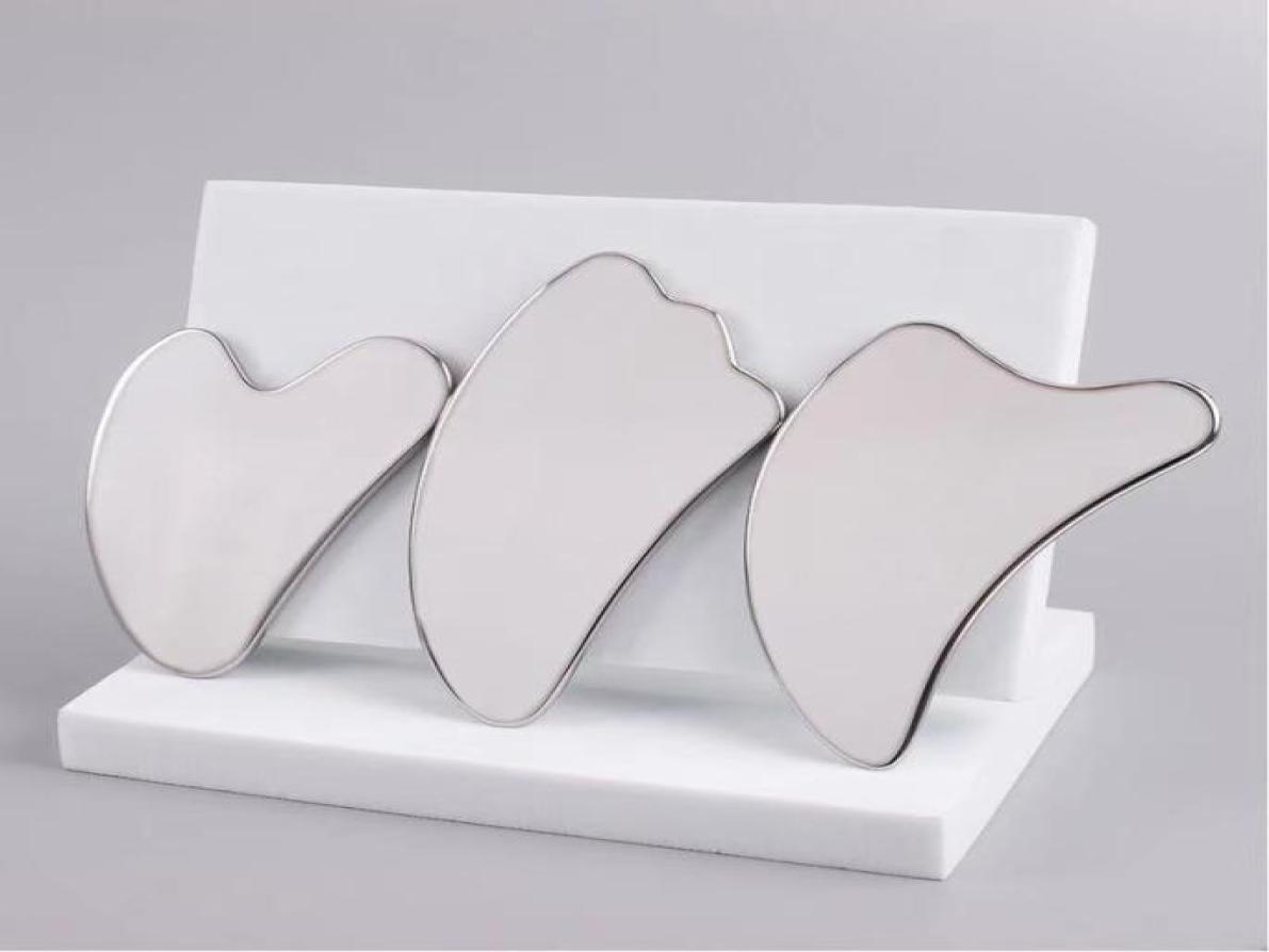 

304 Stainless Steel Gua Sha Facial Care Tool Guasha Massage Board Skin Cooling Body Neck Relaxation Pain Relief Health Beauty Mass7930682