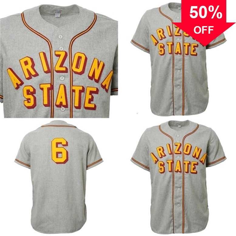 

Xflsp GlaMitNess ASU Arizona State Sun Devils Jersey Shirt Custom Men Women Youth Baseball Jerseys Any Name And Number Double Stitched, Grey number 1no name