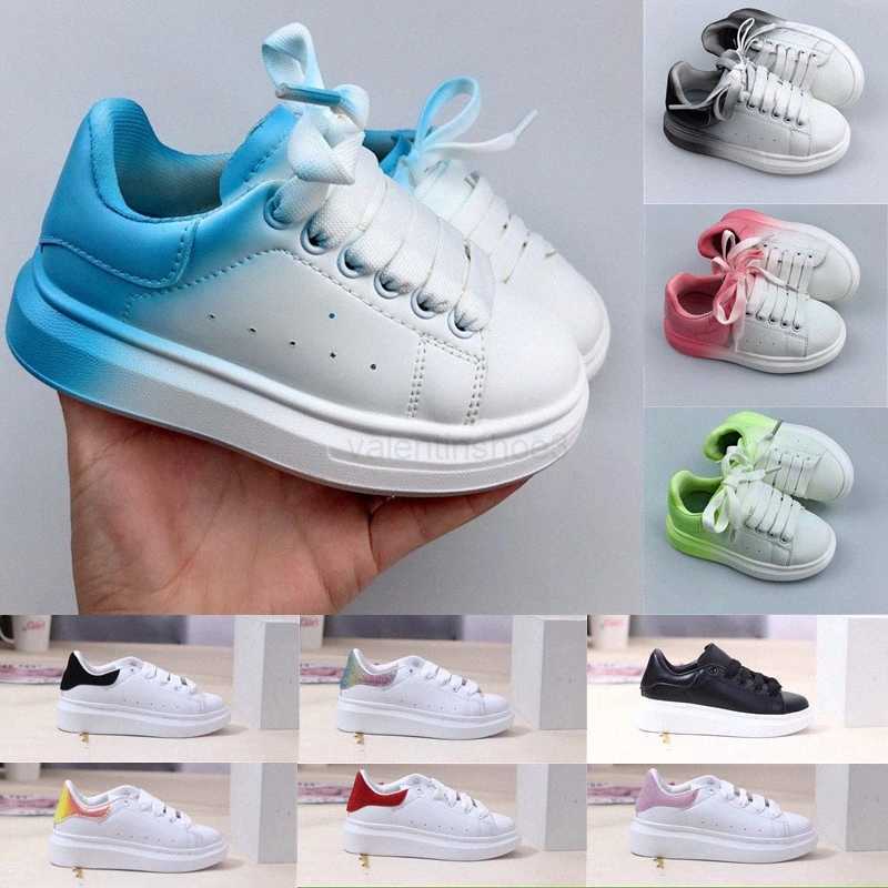 

Designer baby shoes McQueen Leather Lace Up kids children youth Platform Sneakers White Black boys girls velvet suede Casual infants toddler Shoe Chaussures d J0Nh#