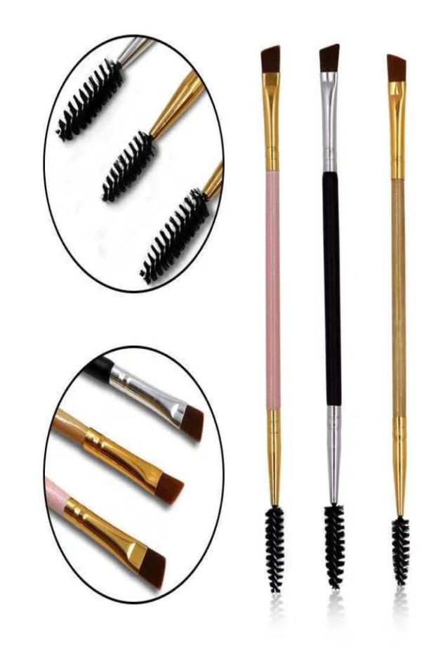 

Professional 2 in 1 Makeup Brushes Doubleheaded Eyebrow Eyelashes Brush Makeup Tools2270756