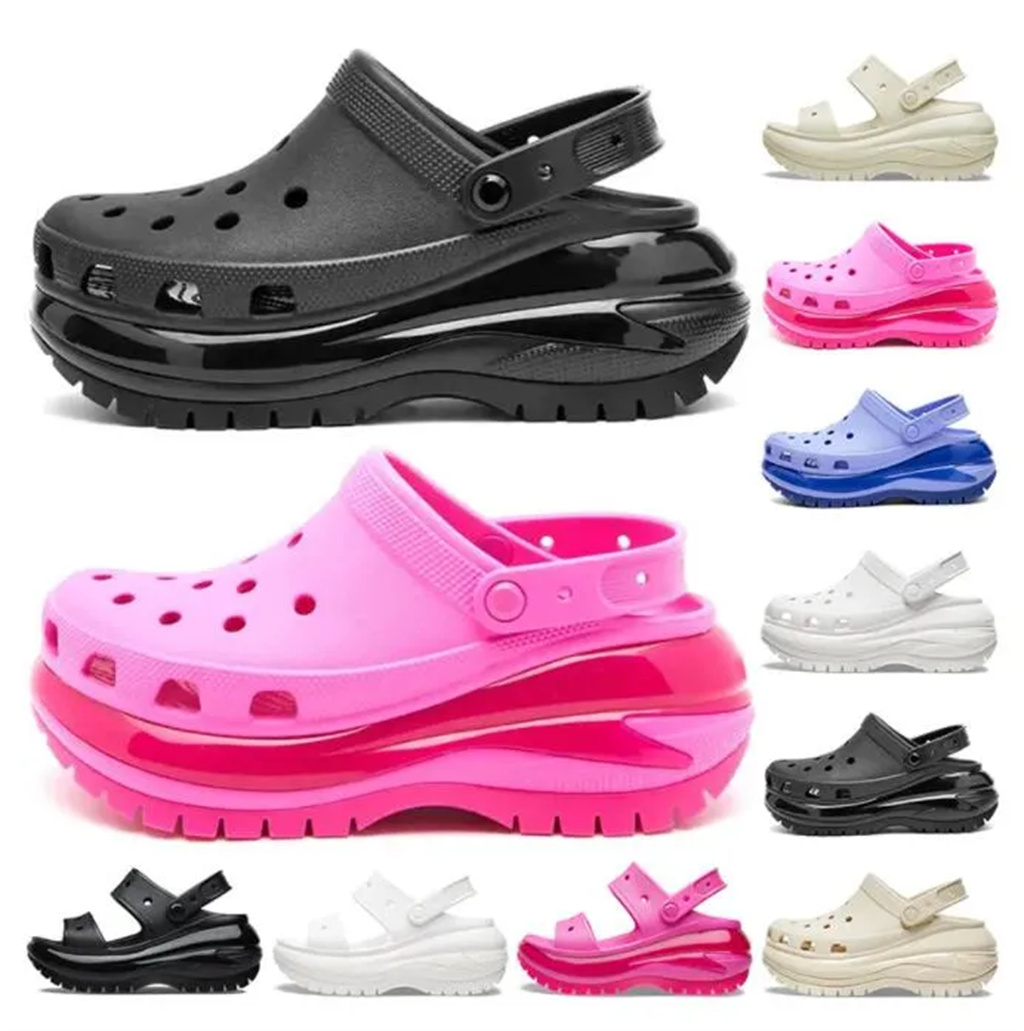 

Luxury Designer Croces Sandals Mega Crush Clog Sandal Designer Platform Slide Slippers Women Sneakers Triple White Black Bone Moon Outdoor Shoes Beach Waterproof, *a1