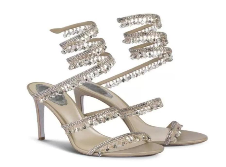 

Summer noble sandals leather crystal pearl chandelier shaped elegant lady wedding dress banquet high heels2433060, Black
