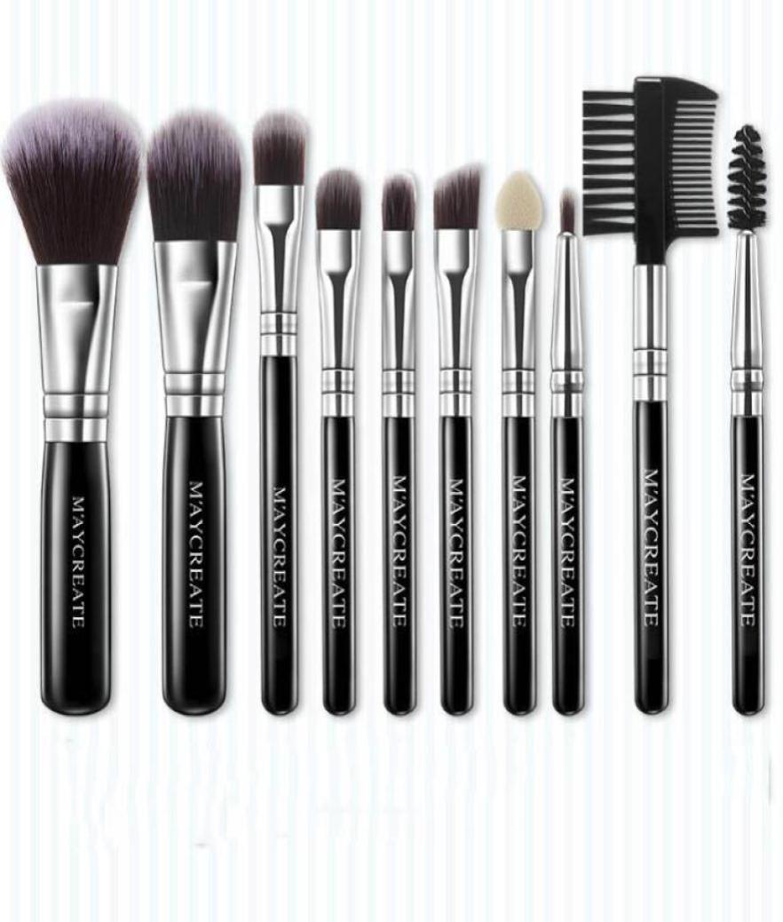 

Makeup Brushes 10 PCS Makeup Brush Set Premium Synthetic Foundation Brush Blending Face Powder Blush Concealers Eye Shadows Brushe3450851