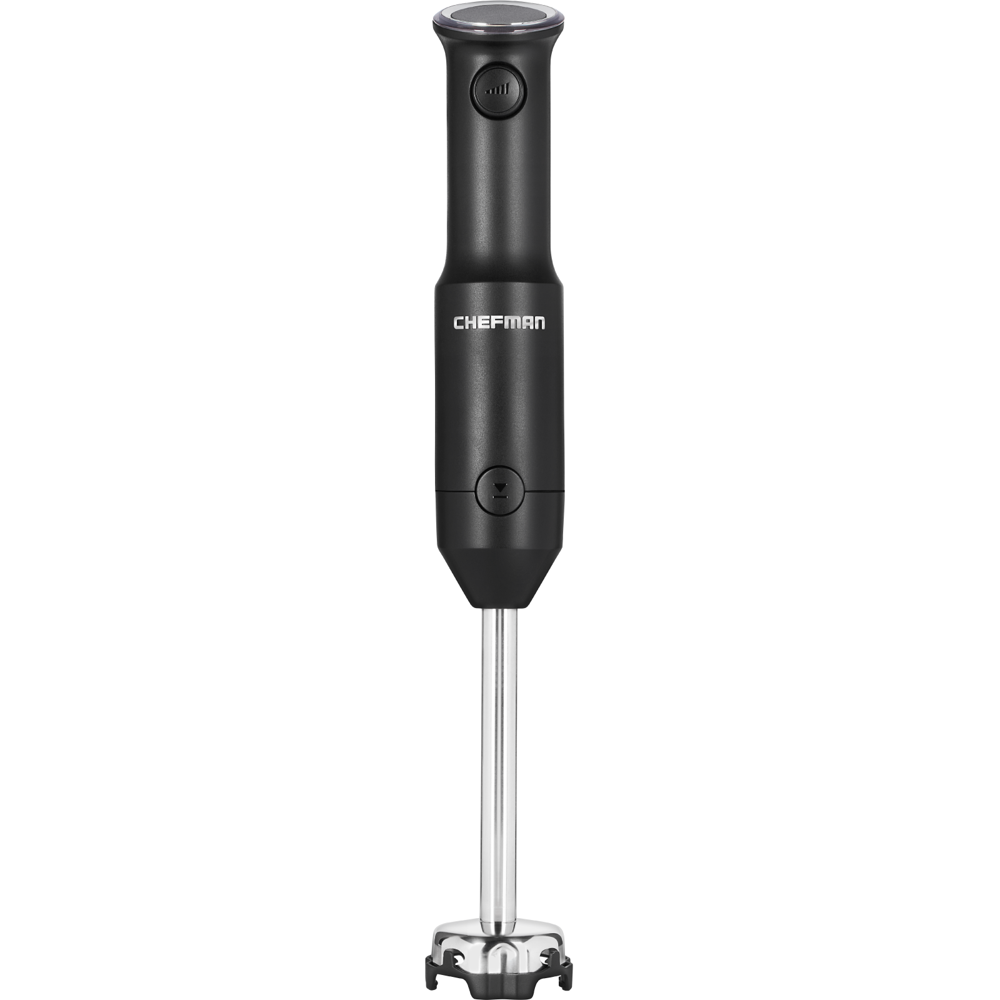 Chefman Cordless Handheld Immersion Blender, Variable Speed, Stainless-Steel Blade w Pan Guard, BPA-Free, Matte Black-image-873162265