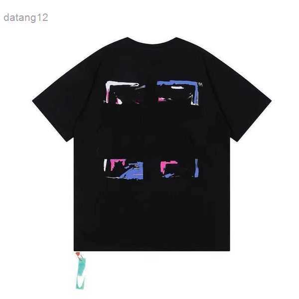 

Men's T-shirts Designer Fashion Luxurys Classic Arrow Printed T-shirt Mens and Women Loose Casual t Shirt Graffiti Sweatshirt White Hip Hop High Street Tees 7 0ZJ7