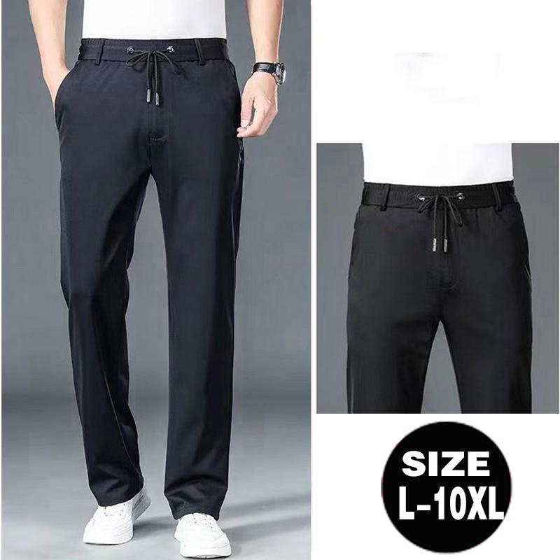 

Blazers Elastic Waist Business Pants Men Elegant Formal Trousers 10xl Oversized Man Clothing Dress Social Loose Trousers Male Suit Pants, Navy blue