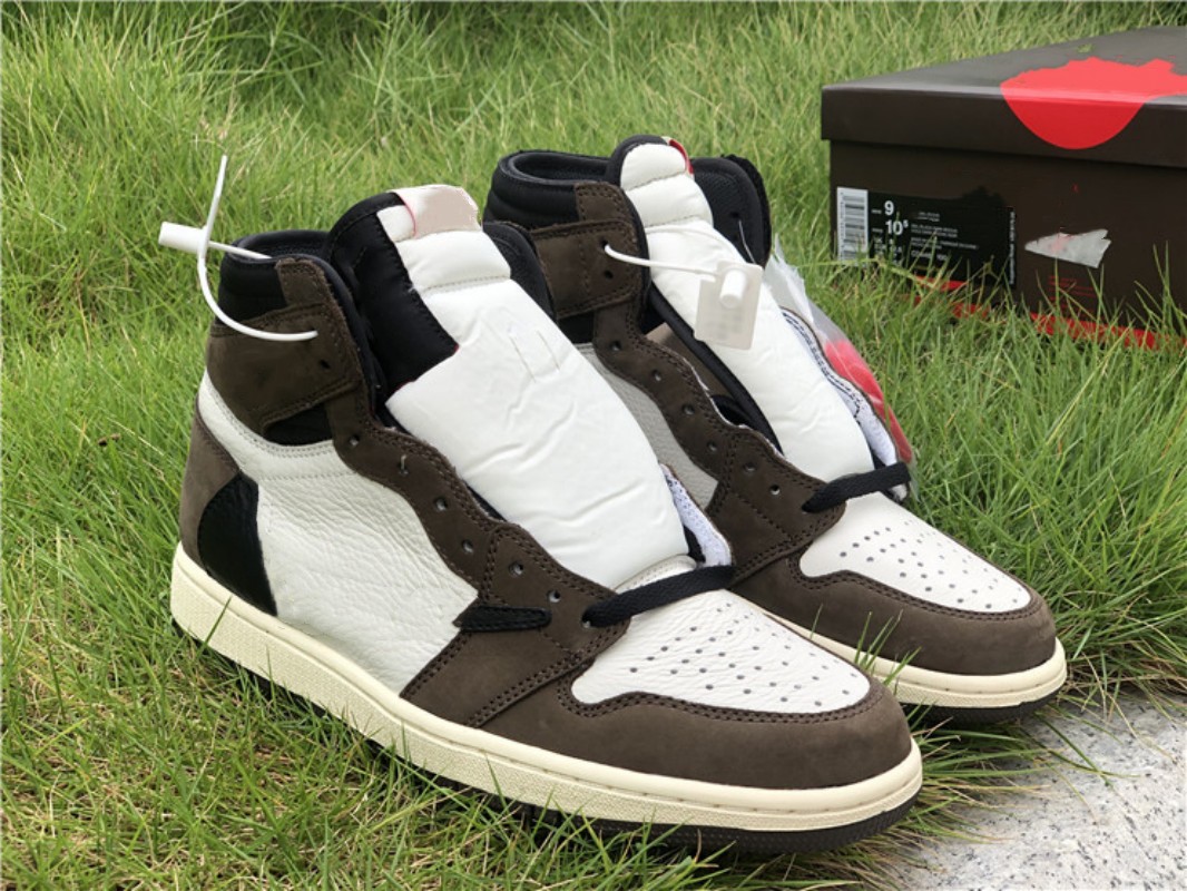 Jumpman 1 Cactus Jack Basketball Designer Chaussures OG TS SP Chaussures de plein air avec boîte d'origine CD4487-100 Size40-47.5
