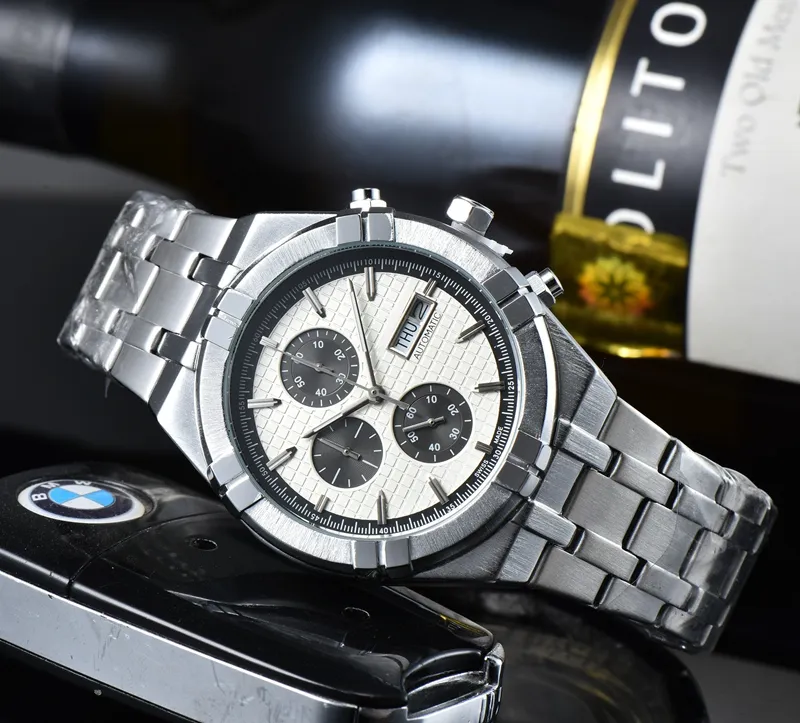 

2023 high quality Men Watches six stitches series All dials work Mens quartz Watch Top Luxury brand Leather And Steel belt clock chronograph Fashion Round shape, Watch screwdriver