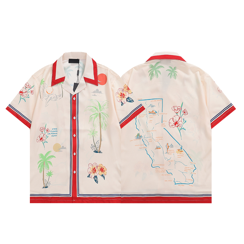 

23SS designer new fashion floral print polo shirt men's and women's casual short sleeve luxury classic t-shirt high quality clothing size M-3XL, 01