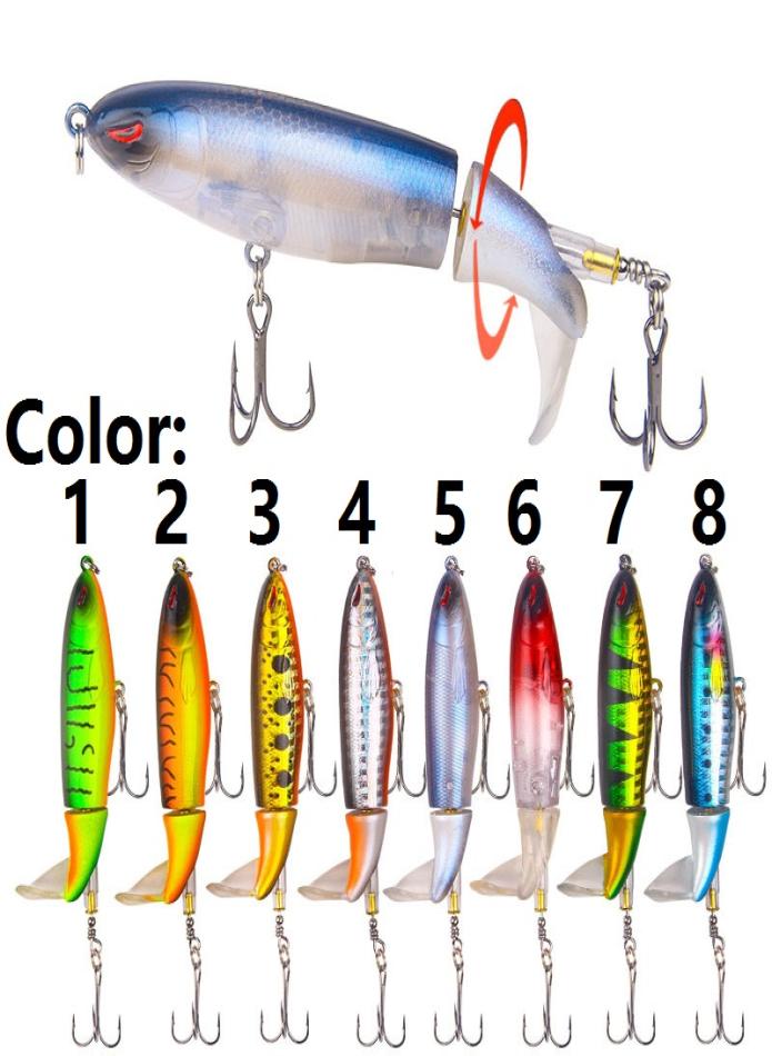 

Fishing Lures 10cm 13g Wobbler Top Water Lure Artificial Bait Soft Rotating Tail Fishing Tackle Hard Baits6500676