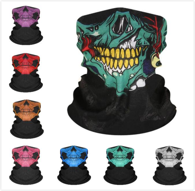 

Seamless Hip Hop Skull Bandanas Magic Headscarf Riding Mask Tube Neck Face Headscarves Sport Magic Headband Skull Bandana7254746
