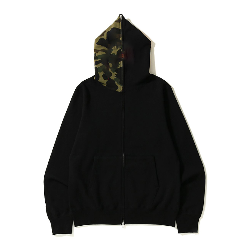 

Fashion Men's Hoodies jacket Classic design Sweater dual color trend new autumn unisex jacket110, Black