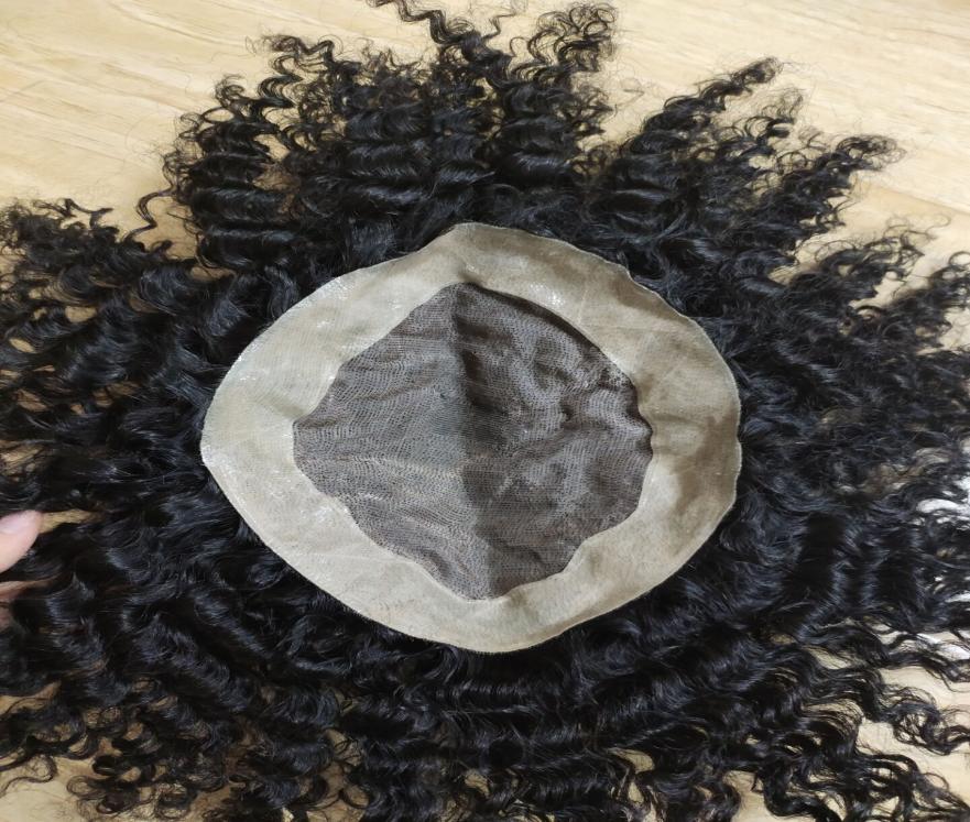 

6mm Afro Kinky Toupee for Black Men and Basketball Fans Men039s Lace Wig Hair Pieces Brazilian Virgin Human Hair Rep6287960, Clear